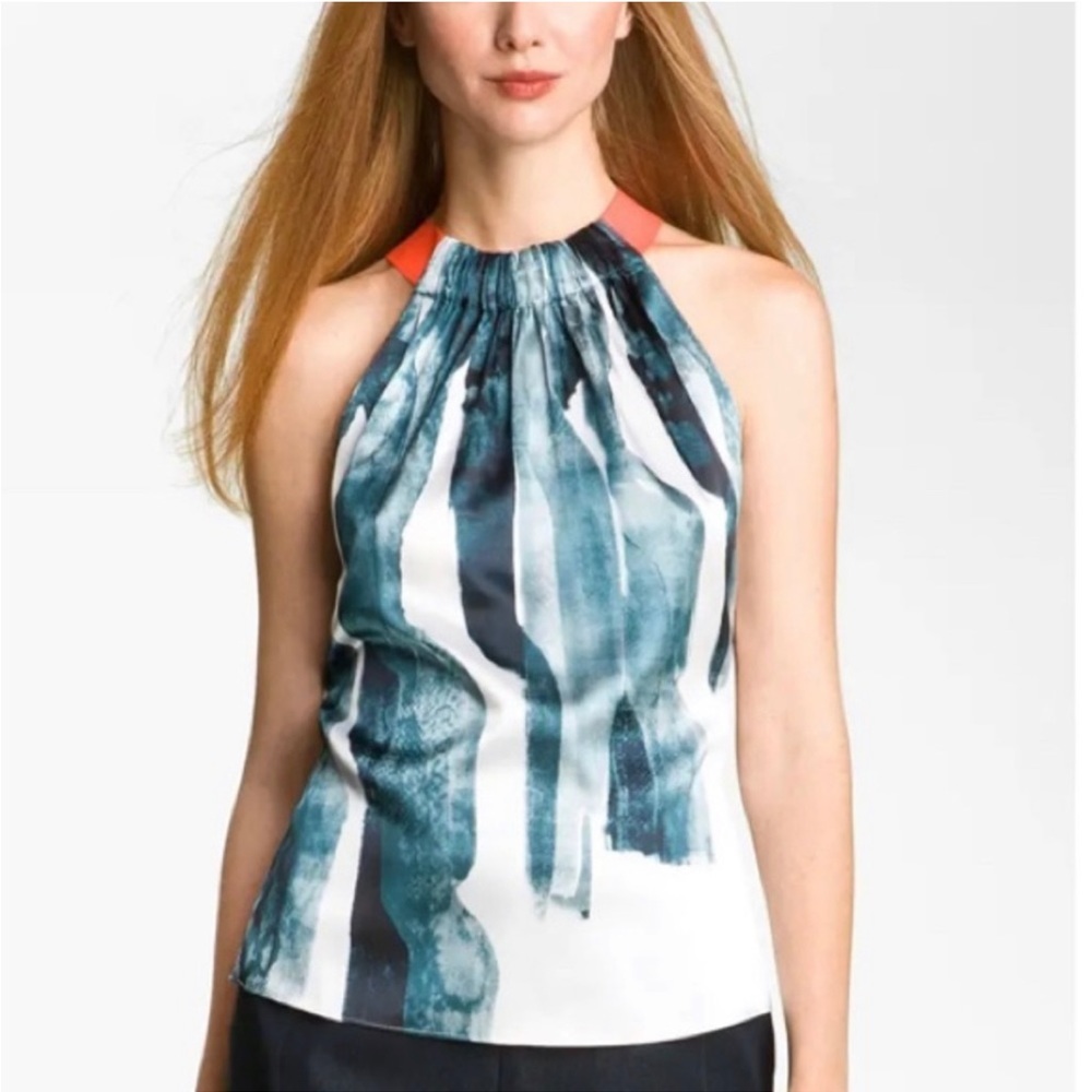 Tabari “Dawn” Satiny Tie Top